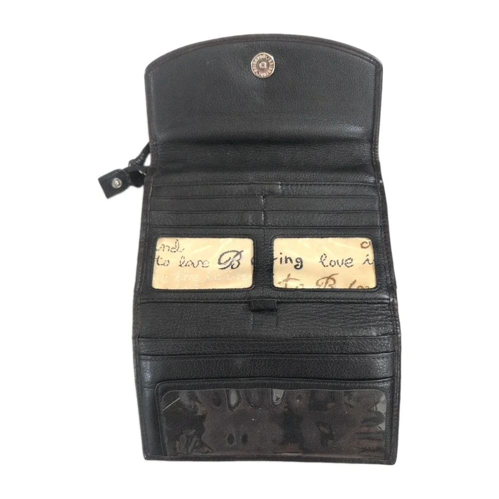 Vintage BRIGHTON Womens Leather Multi Pocket Brown Bag - NO STRAP